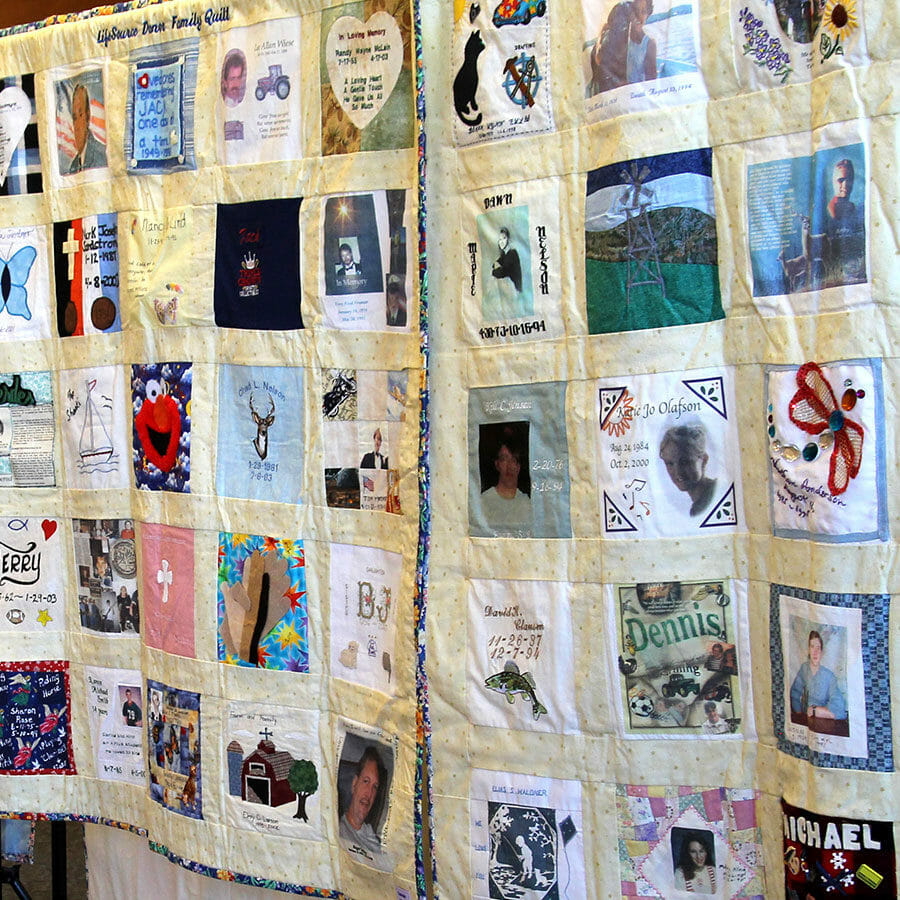 Donor family quilt squares