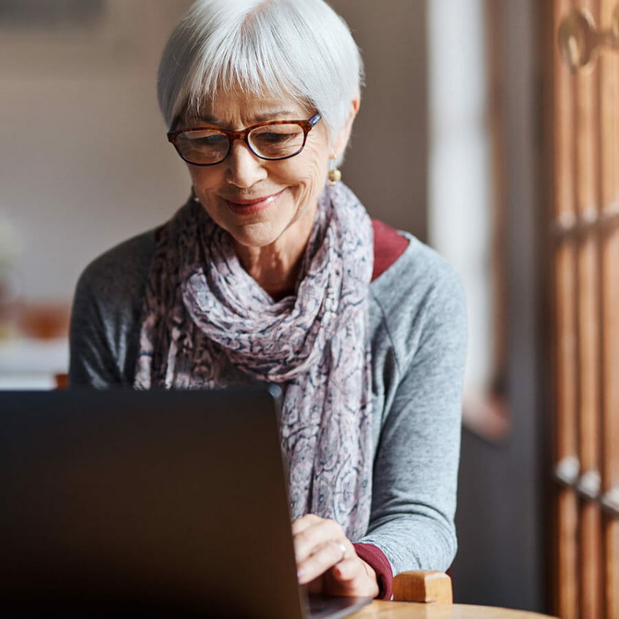 Woman on her laptop