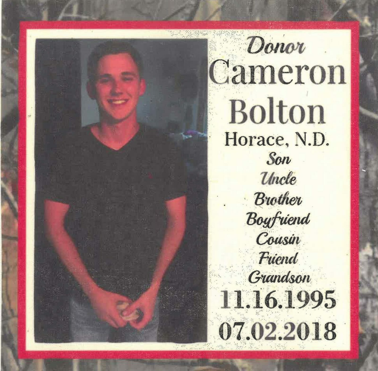 Cameron Bolton quilt square