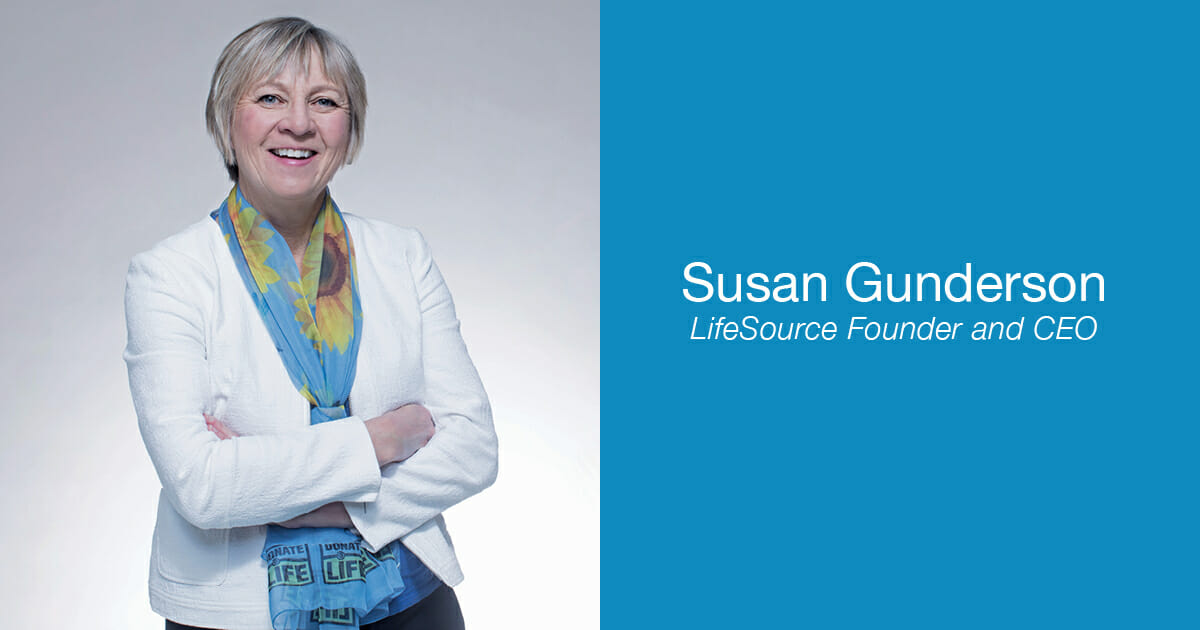 LifeSource Fundadora y Directora General, Susan Gunderson