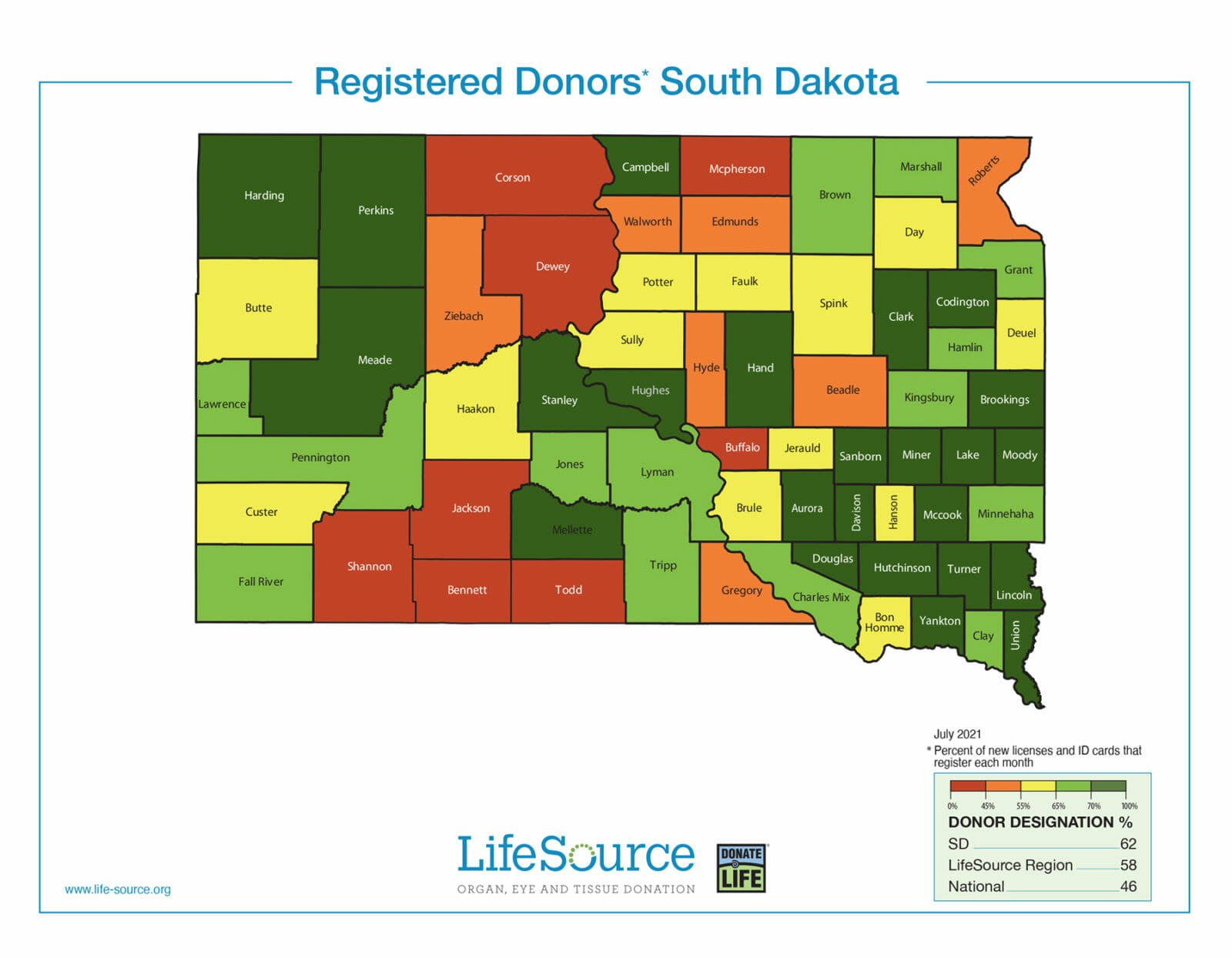 map of SD and designation rate shown by color