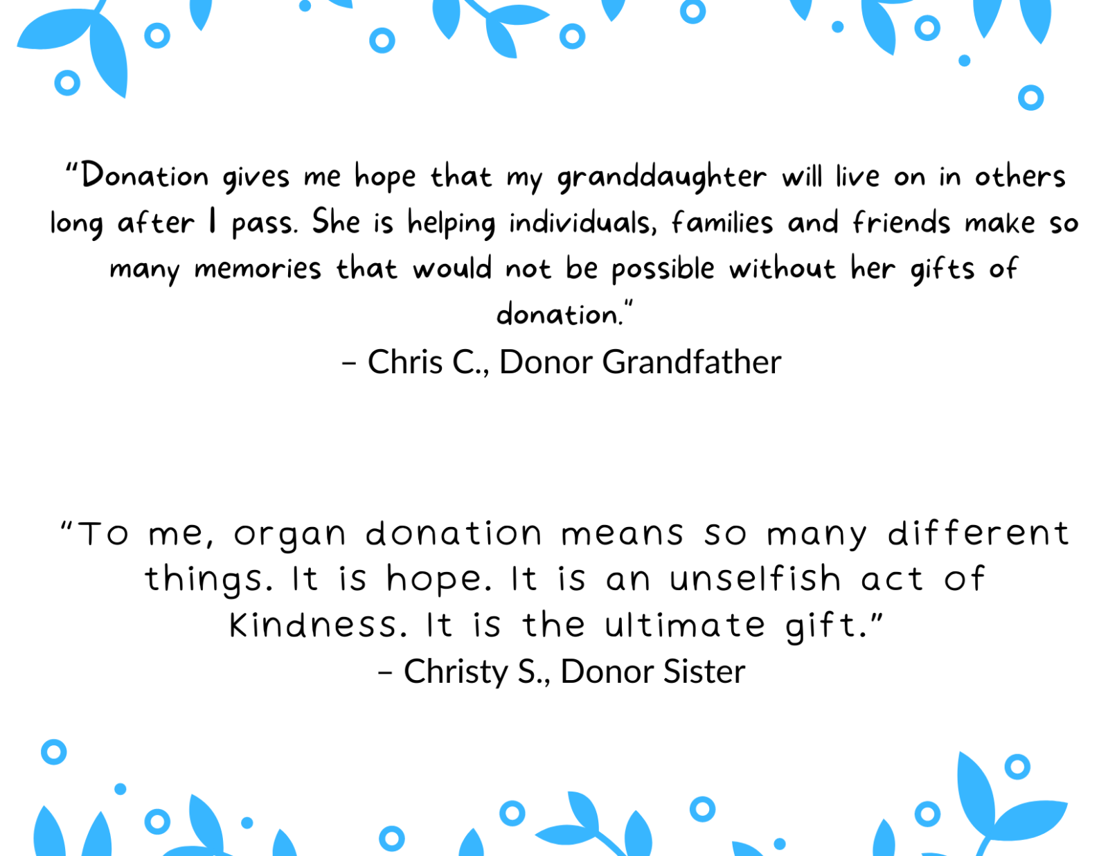 Quotes from donor family members