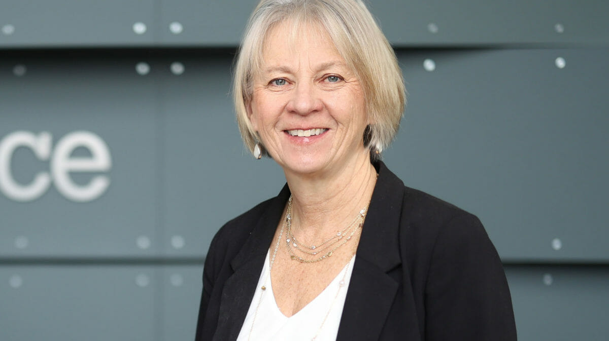 Susan Gunderson smiling into camera