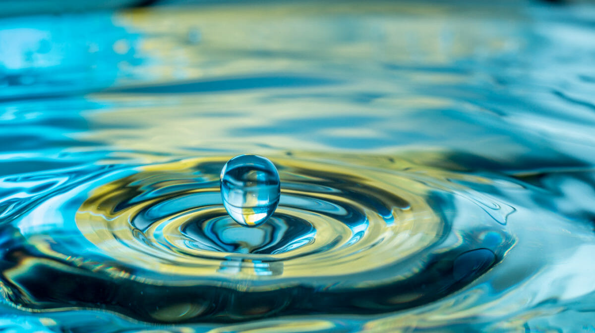 colorful water drop splash