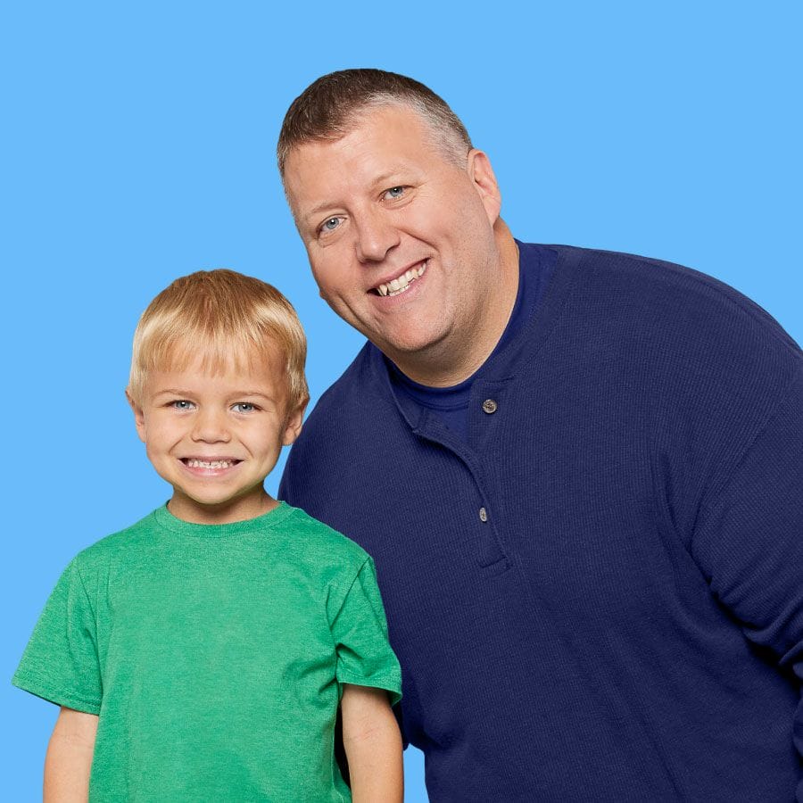 Coyle, kidney recipient, with his dad